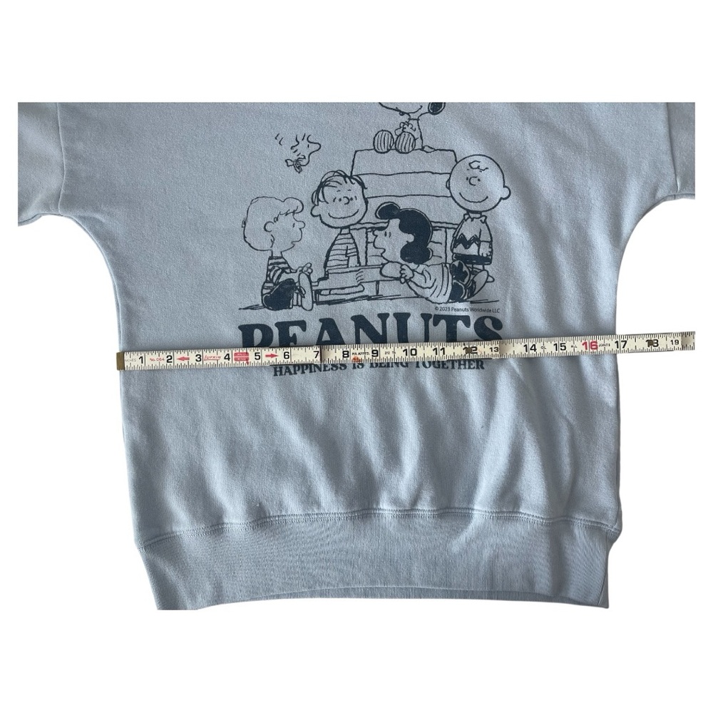Abercrombie Kids Light Blue Peanuts Crewneck Sweater - Picture 6 of 9